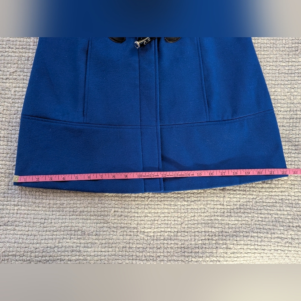 Calvin Klein Royal Blue Hooded Duffle Coat Size S NWOT - Picture 13 of 16